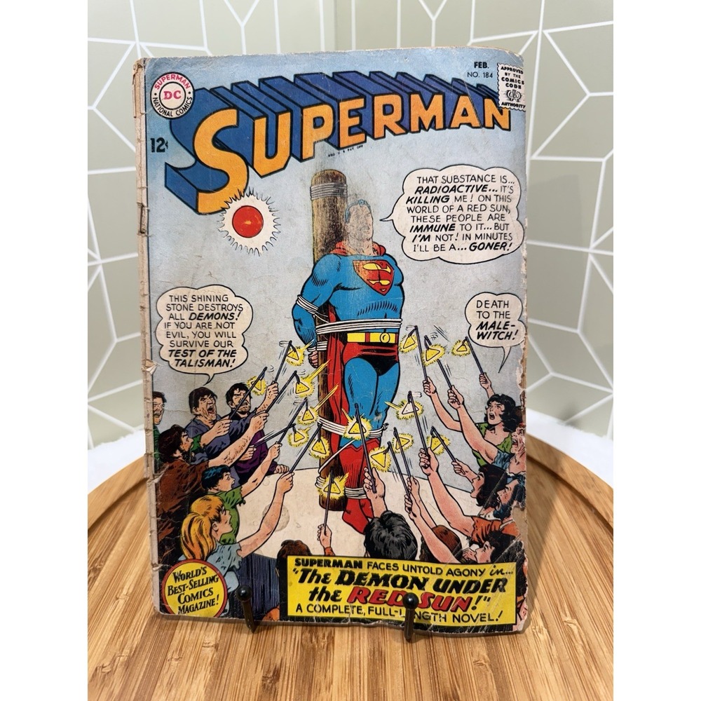 SUPERMAN Silver Age #184Krypto 1965 Vintage Low Grade